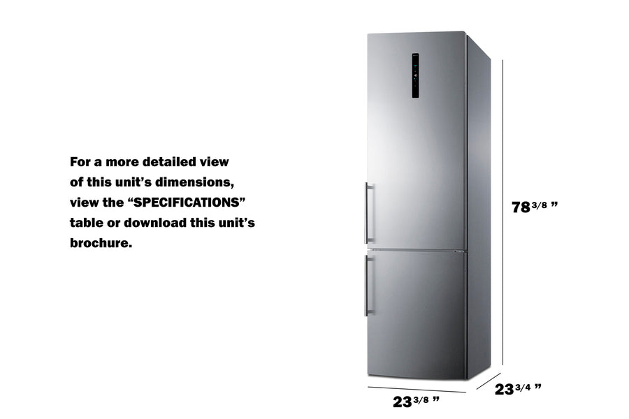 24" Wide Bottom Freezer Refrigerator - (FFBF181ES2) - SUMMIT