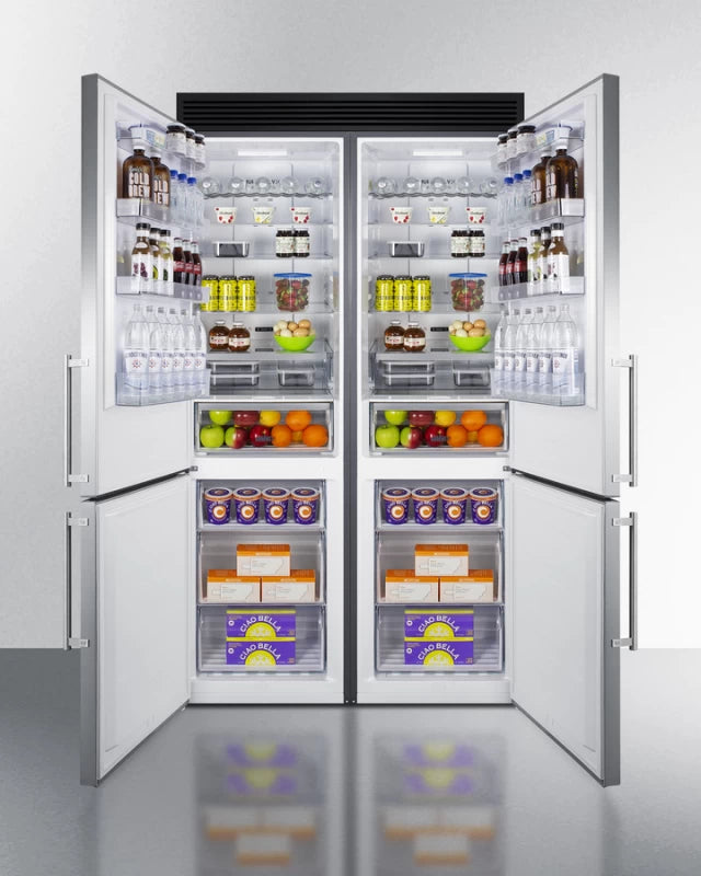 48" Wide Bottom Freezer Refrigerator Set - (FFBF181ES2KIT48) - SUMMIT