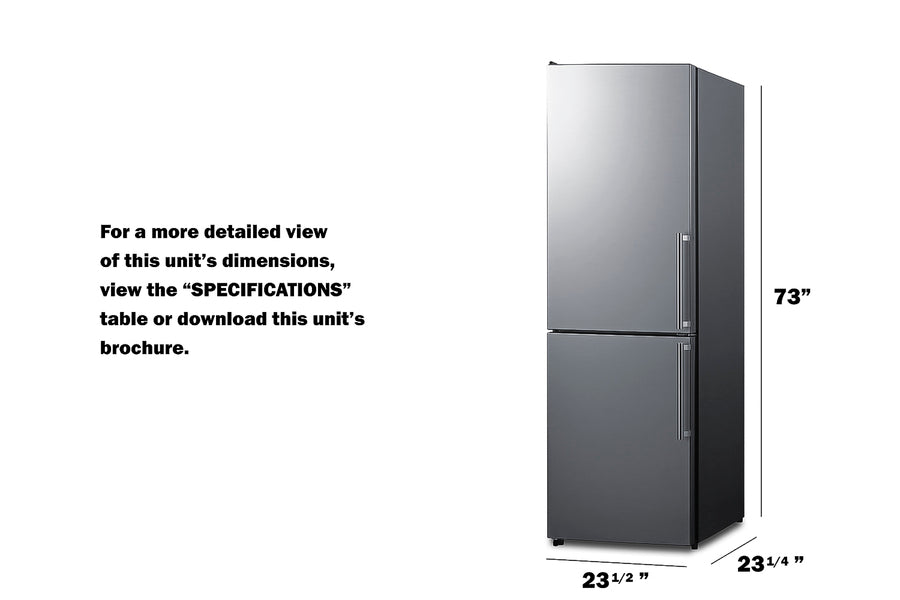 24" Wide Bottom Freezer Refrigerator - (FFBF235PLLHD)