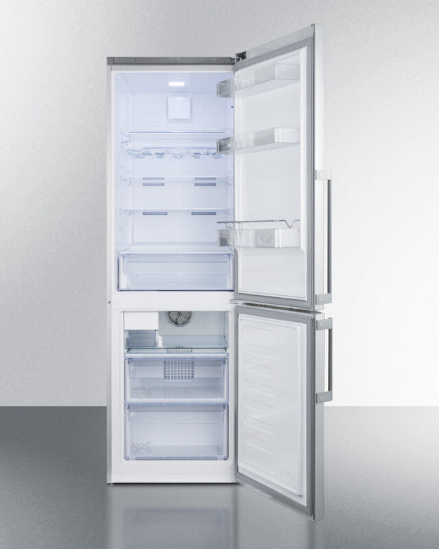 24" Wide Bottom Freezer Refrigerator With Icemaker - (FFBF247SSIM) - SUMMIT