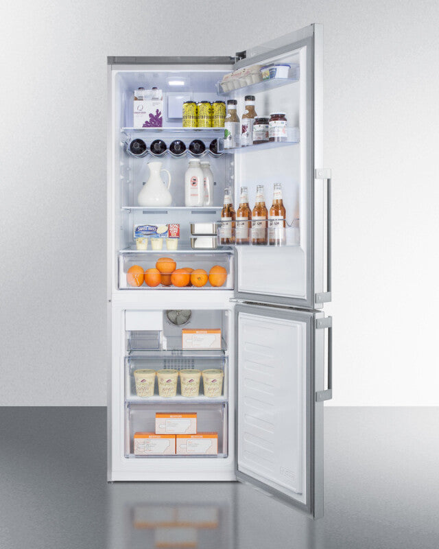 24" Wide Bottom Freezer Refrigerator With Icemaker - (FFBF247SSIM) - SUMMIT