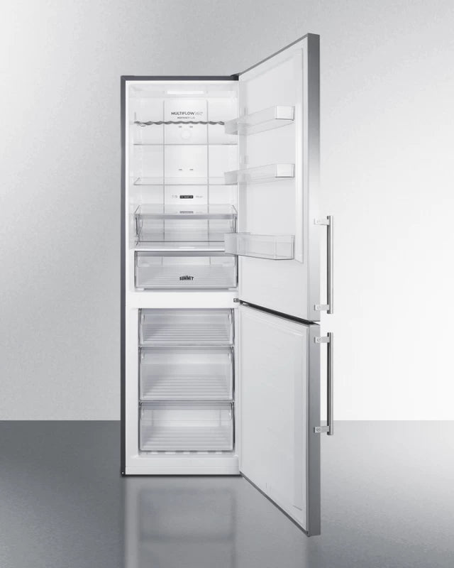 24" Wide Bottom Freezer Refrigerator - (FFBF249SS2) - SUMMIT