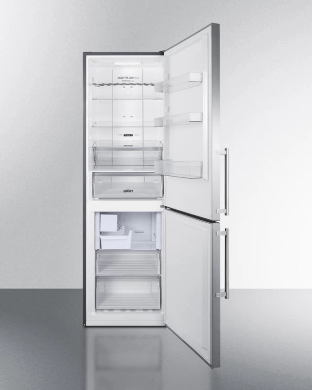 24" Wide Bottom Freezer Refrigerator With Icemaker - (FFBF249SS2IM) - SUMMIT