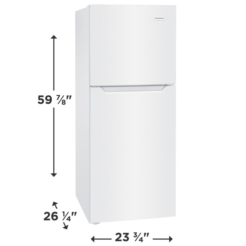 Frigidaire 10.1 Cu. Ft. Top Freezer Apartment-Size Refrigerator - (FFET1022UW) - FRIGIDAIRE