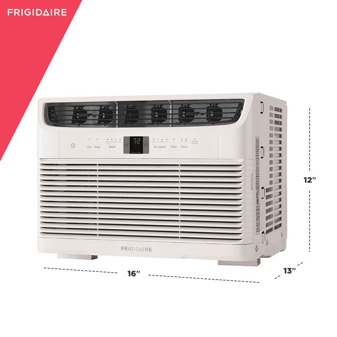 Frigidaire 5,000 BTU Window-Mounted Room Air Conditioner view with product dimensions