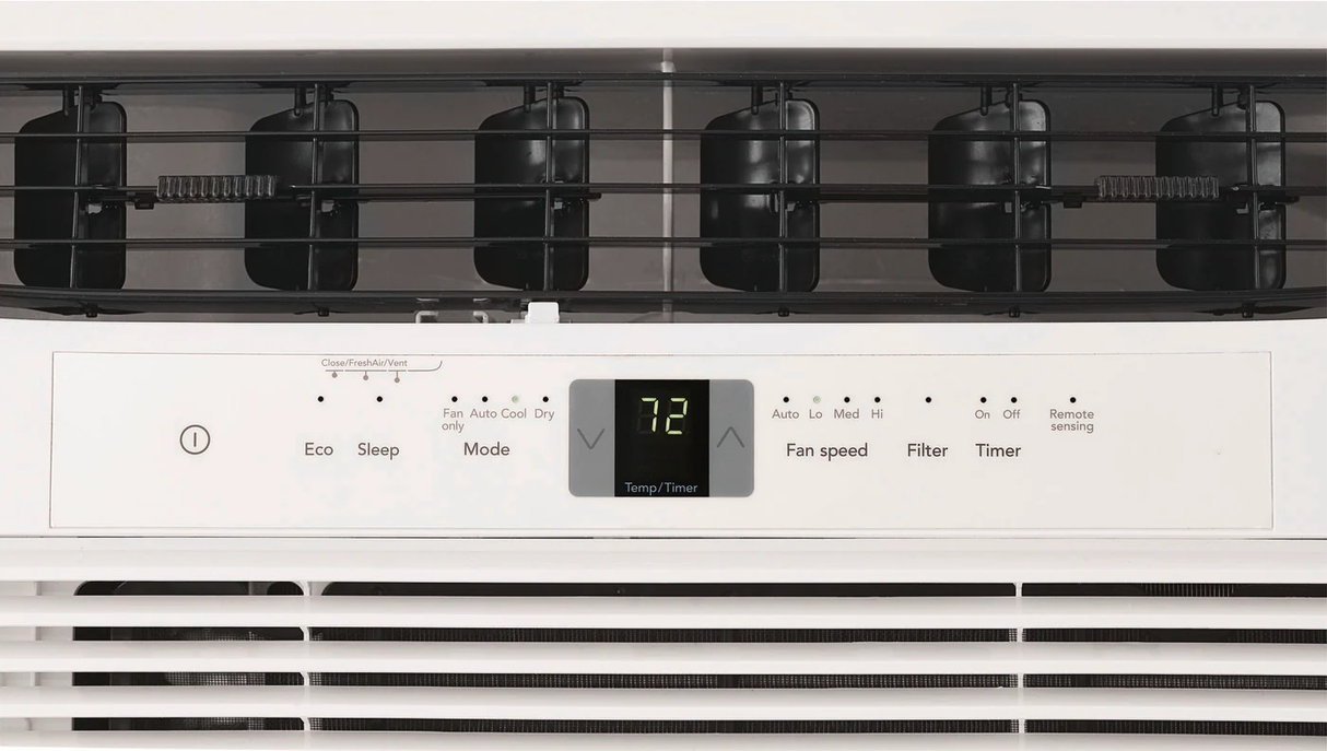 Frigidaire FFRE153WAE 15,100 BTU Window-Mounted Air Conditioner frontal close-up view