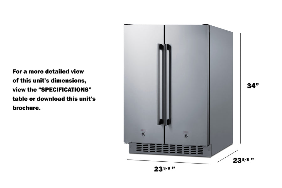 24" Wide Built-in Refrigerator-freezer - (FFRF24SSCSS)