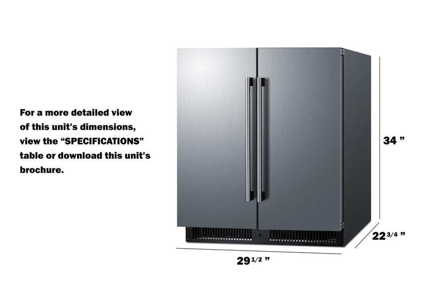 30" Wide Built-in Refrigerator-freezer - (FFRF3070BSS)