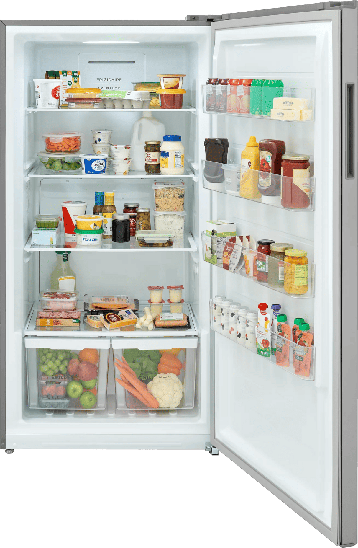 Frigidaire 18 Cu. Ft. Garage-Ready Upright Convertible Freezer / Refrigerator, Fingerprint-Resistant Stainless Steel Look