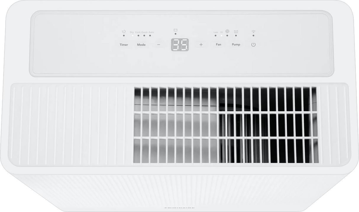 Frigidaire 50-Pint Built-In Pump Smart Wi-Fi Dehumidifier, Energy Star, for Rooms up to 4,500 Sq. Ft., White
