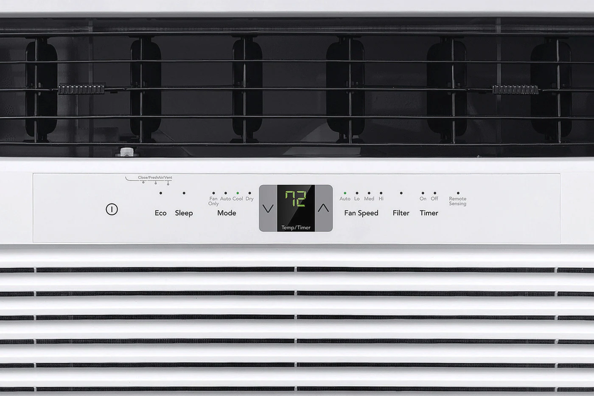 Frigidaire 25,000 BTU Window Air Conditioner frontal close-up view