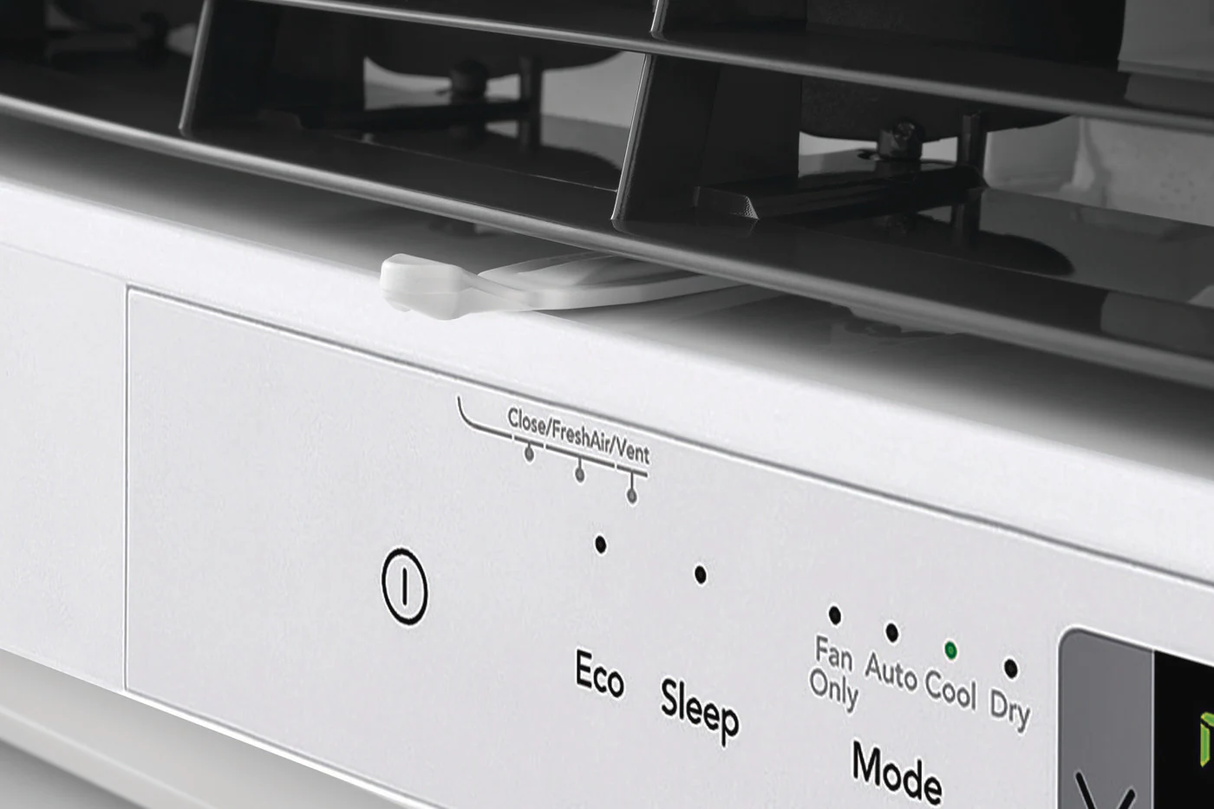 Frigidaire 25,000 BTU Window Air Conditioner close-up view of the cooling settings