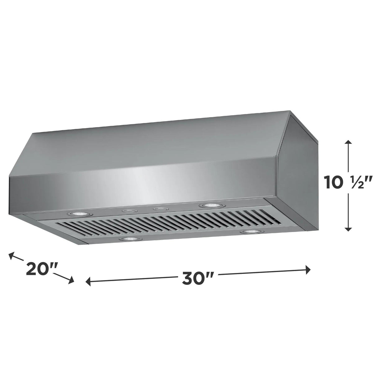 Frigidaire Professional 30" Under-Cabinet Range Hood, 400 CFM, Smudge-Proof Stainless Steel