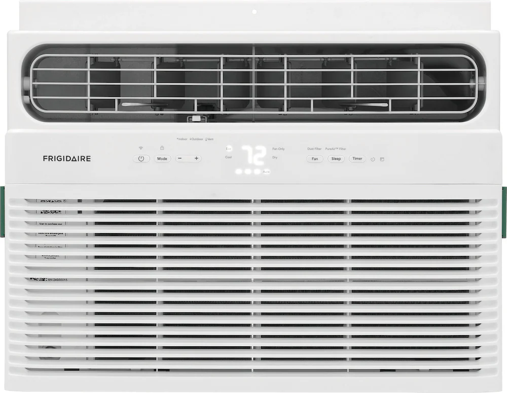 Frigidaire FHWW144TE1 14,300 BTU window air conditioner front view.