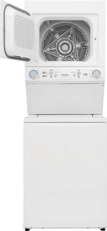 Frigidaire Electric Long Vent Stacked Laundry Center - 3.9 Cu. Ft Washer and 5.5 Cu. Ft. Dryer - (FLCE7523AW) - FRIGIDAIRE