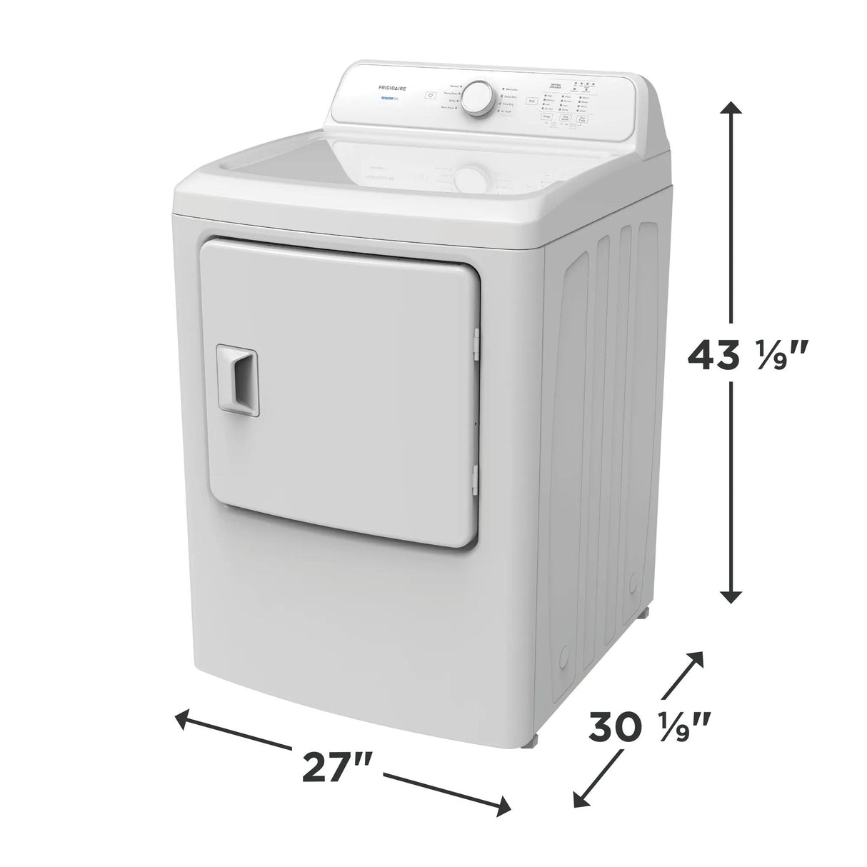 Frigidaire 7 Cu. Ft. Electric Dryer with 8 Dry Cycles White – FLVE7000AW