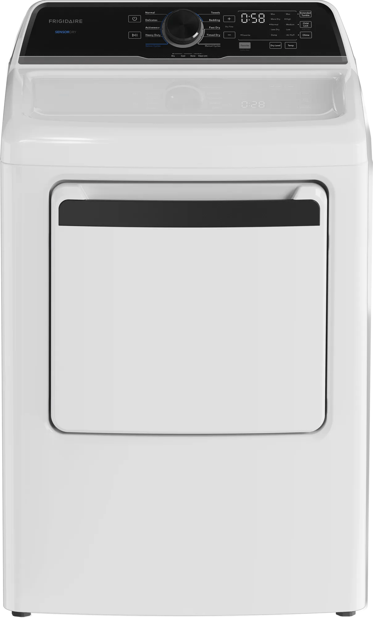 Frigidaire 7.0 Cu. Ft. Electric Dryer with Sensor Dry, White