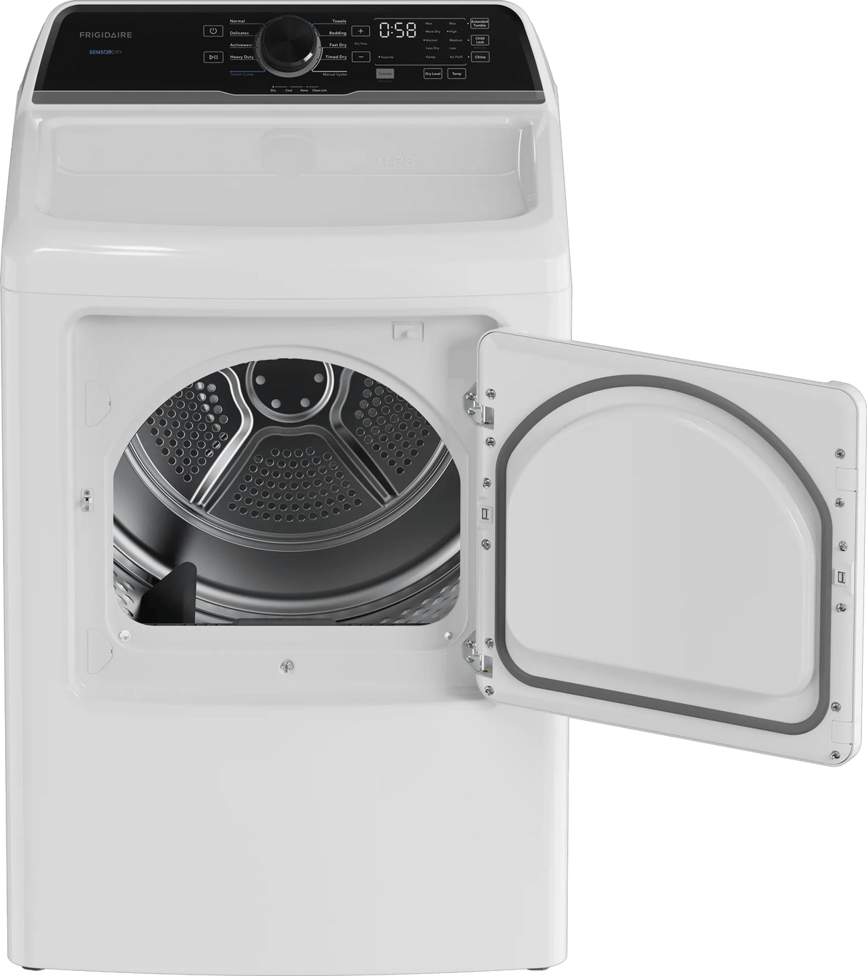 Frigidaire 7.0 Cu. Ft. Electric Dryer with Sensor Dry, White
