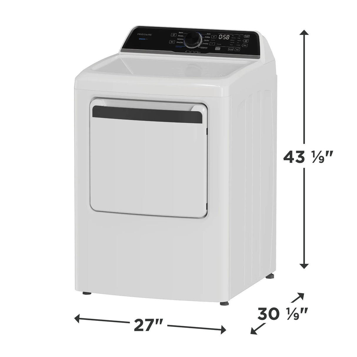 Frigidaire 7.0 Cu. Ft. Electric Dryer with Sensor Dry, White