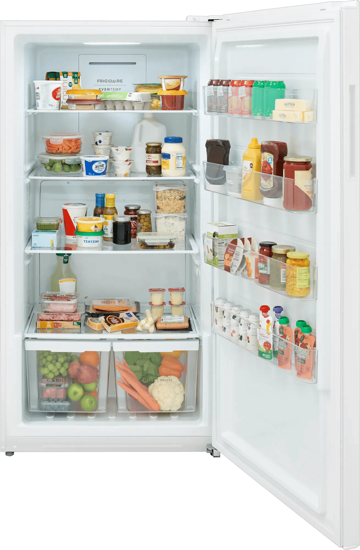 Frigidaire FRAE1836AW – door open, loaded