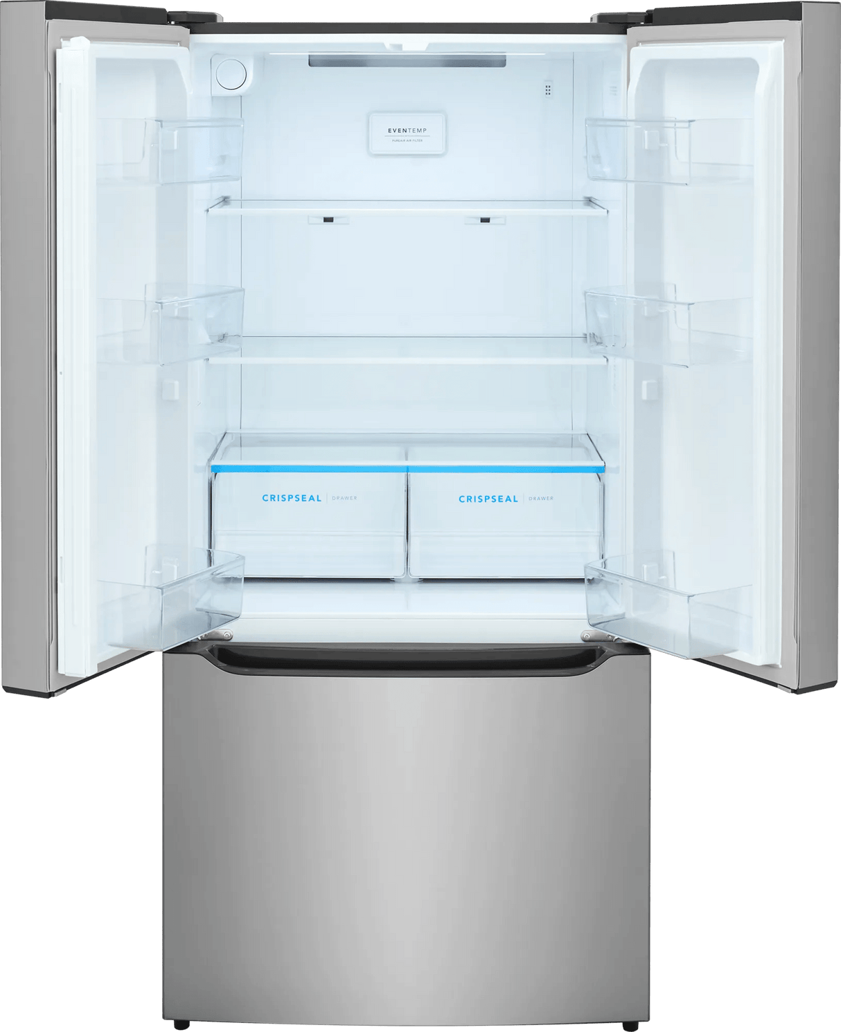Frigidaire FRFG2033AV refrigerator – doors open, empty