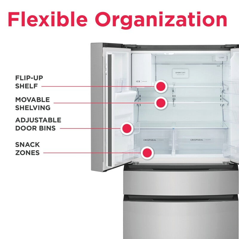 26 Cu. Ft. Standard-Depth 4-Door French Door Refrigerator - (FRMS2733AV) -
