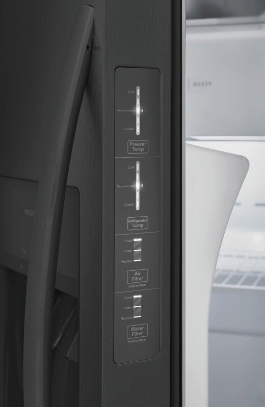Frigidaire 22.3 Cu. Ft. 33" Standard Depth Side by Side Refrigerator - (FRSS2323AB) - FRIGIDAIRE