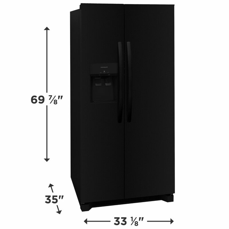 Frigidaire 22.3 Cu. Ft. 33" Standard Depth Side by Side Refrigerator - (FRSS2323AB) - FRIGIDAIRE