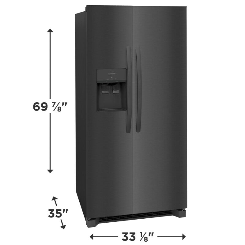 Frigidaire 22.3 Cu. Ft. 33" Standard Depth Side by Side Refrigerator - (FRSS2323AW) - FRIGIDAIRE
