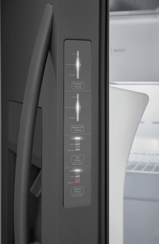 Frigidaire 25.6 Cu. Ft. 36" Standard Depth Side by Side Refrigerator - (FRSS2623AS) - FRIGIDAIRE