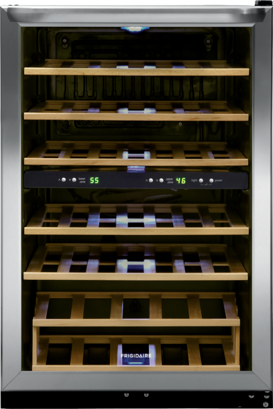 Frigidaire 45 Bottle Two-Zone Wine Cooler - (FRWW4543AS) - FRIGIDAIRE