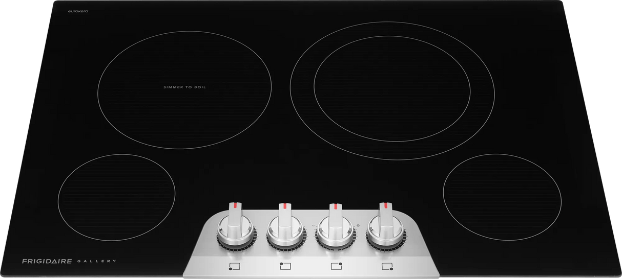 Frigidaire Gallery 30" Electric Cooktop with 4 Radiant Elements, SpaceWise Expandable & EvenTemp, Stainless Steel