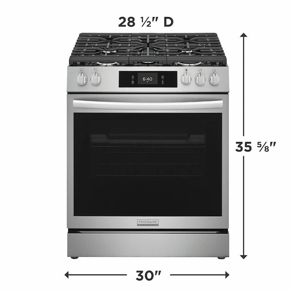 Frigidaire Gallery 30" Front Control Gas Range with Stone-Baked Pizza