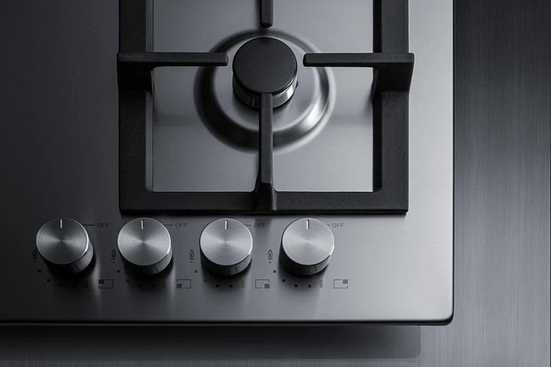 24" Wide 4-burner Gas Cooktop In Stainless Steel - (GCJ4SS) - SUMMIT