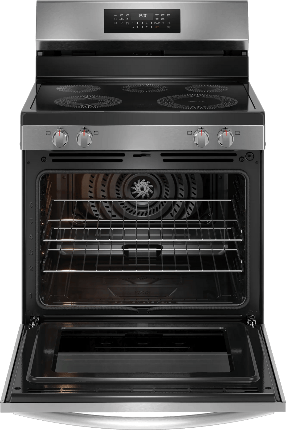 Frigidaire Gallery 30" Rear Control Electric Range with Air Fry – 5.3 Cu. Ft. Total Convection, Smudge-Proof Stainless Steel
