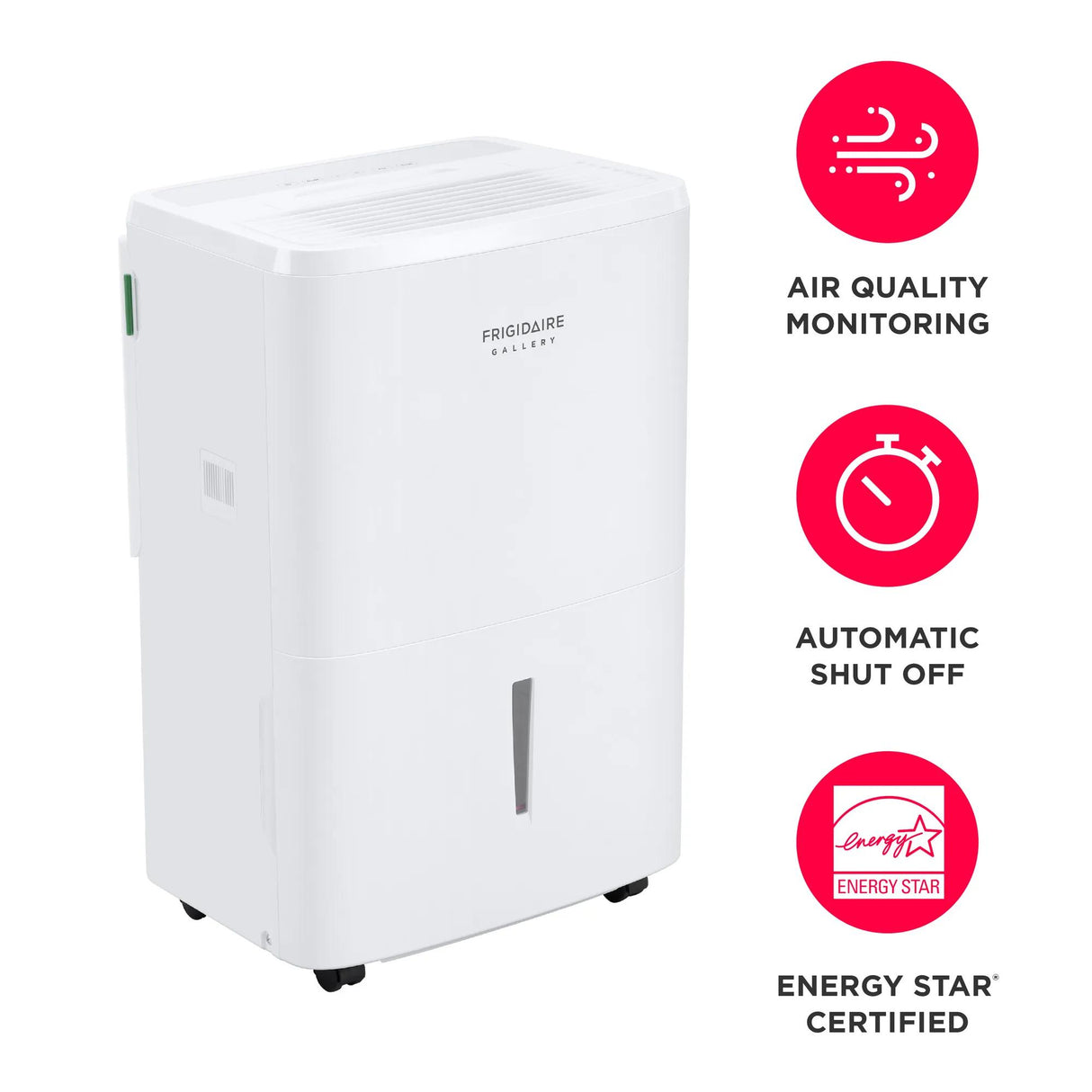 Frigidaire Gallery 2-in-1 50-Pint Smart Wi-Fi Dehumidifier with Built-In Allergy Filter, Energy Star, White