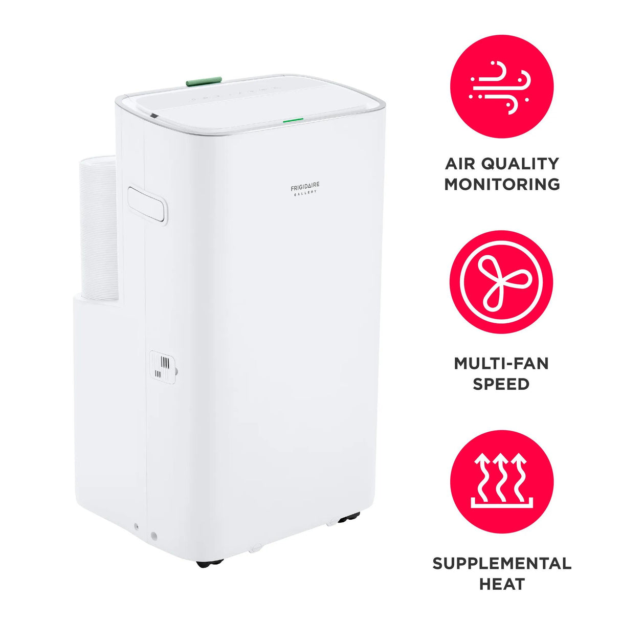 Frigidaire Gallery 4-in-1 Smart Inverter Portable Air Conditioner with Heat, 14,000 BTU (10,000 DOE), Wi-Fi, White - GHPH142AA1