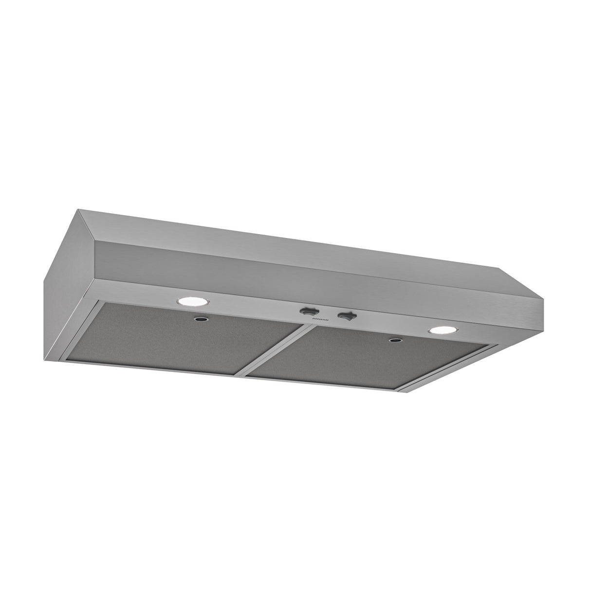 Broan GLA1303SS Glacier 30 in. under-cabinet range hood in stainless steel, front view