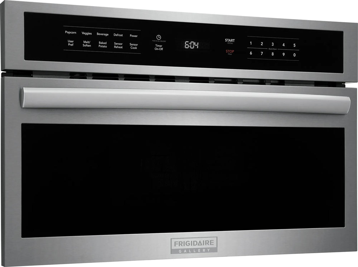 Frigidaire Gallery 30" Built-In Microwave Oven with Drop-Down Door, 1.6 Cu. Ft., Smudge-Proof Stainless Steel