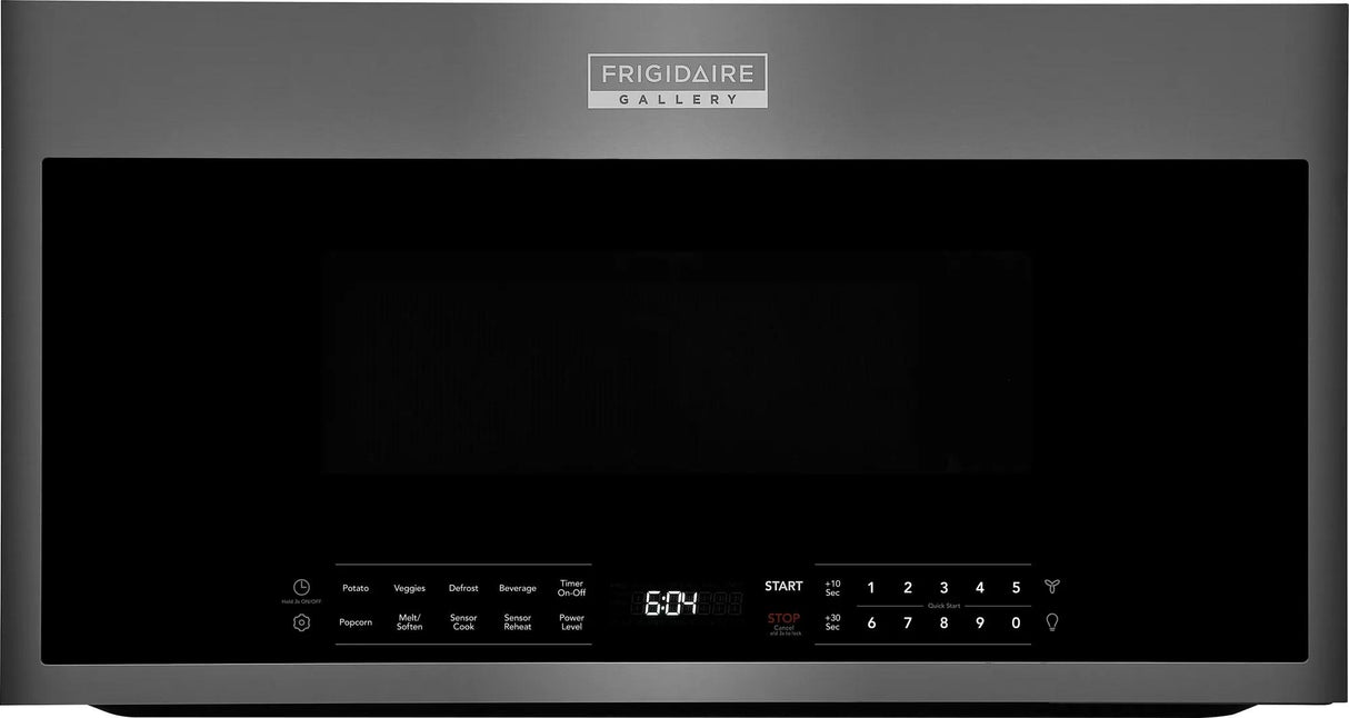 Frigidaire Gallery 1.9 Cu. Ft. Over-the-Range Microwave with Sensor Cook, Smudge-Proof Black Stainless Steel