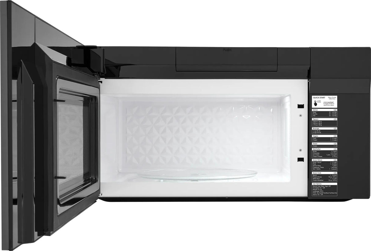 Frigidaire Gallery 1.9 Cu. Ft. Over-the-Range Microwave with Sensor Cook, Smudge-Proof Black Stainless Steel