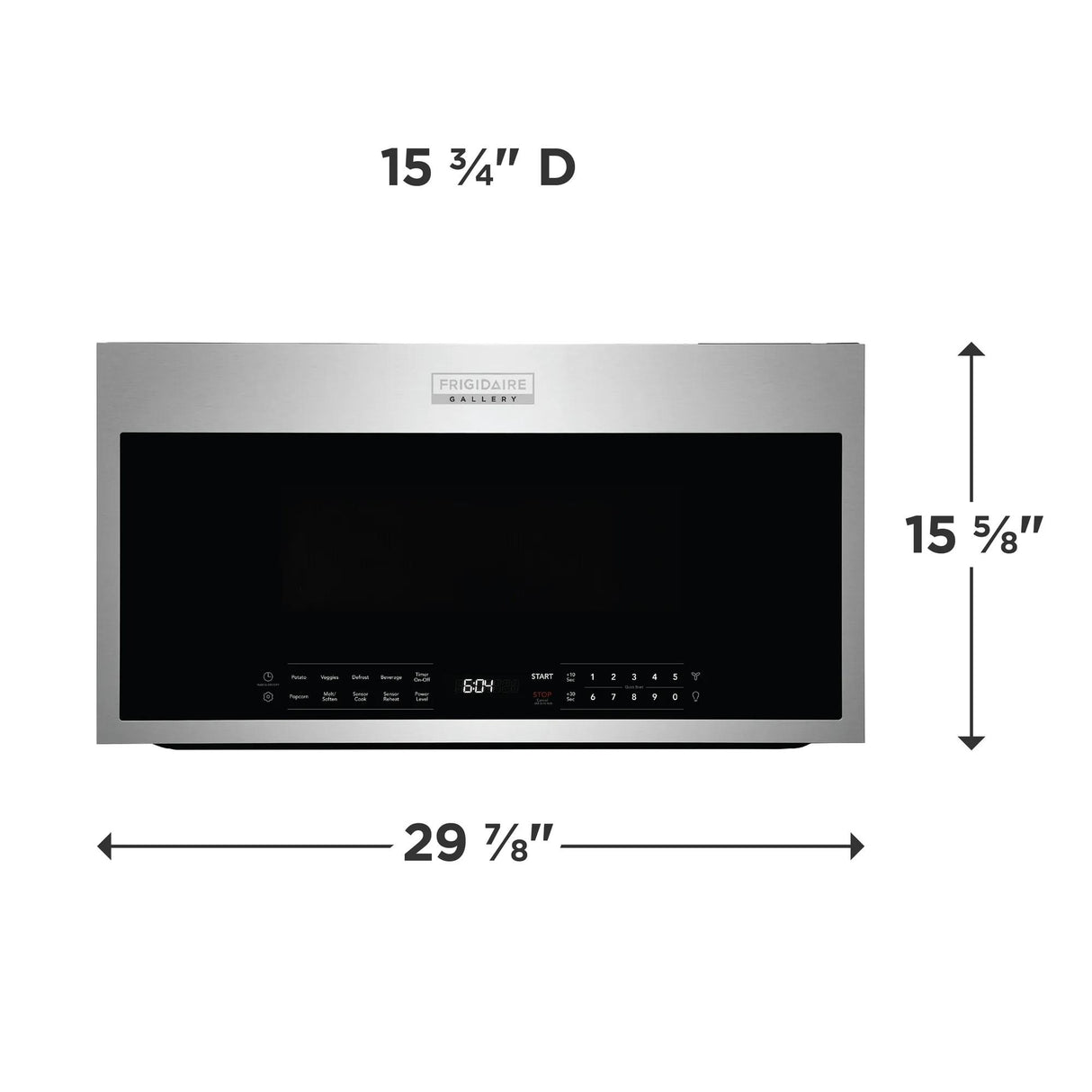 Frigidaire Gallery 1.9 Cu. Ft. Over-the-Range Microwave with Sensor Cook, Smudge-Proof Stainless Steel
