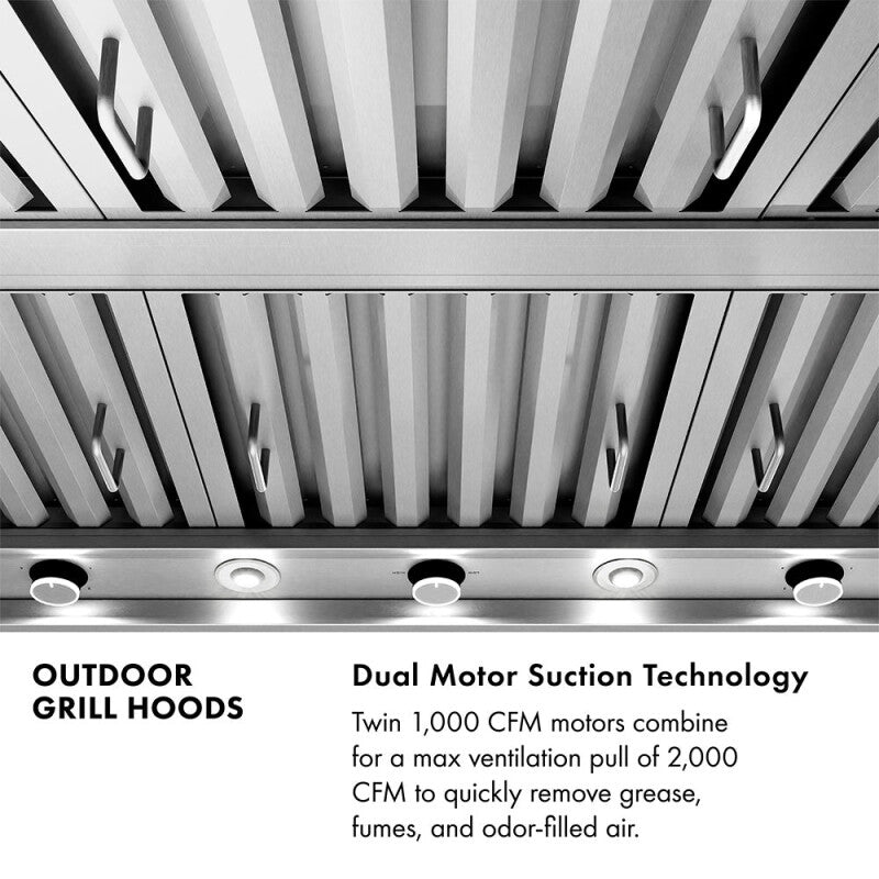 ZLINE 48 in. Wall Mount Outdoor Grill Hood (GOW2-48) - (GOW248) -