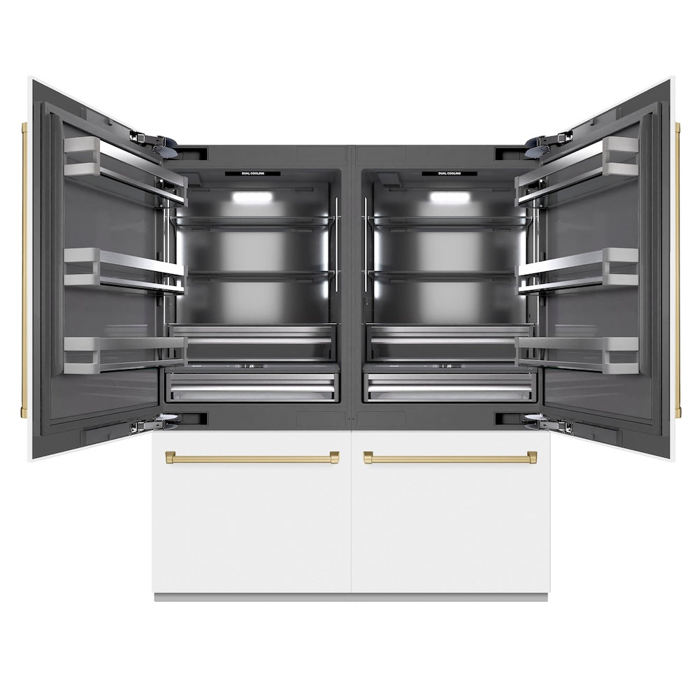 Autograph Edition 72 in. 39.6 cu. ft. French Door Built-In Bottom Freezer Refrigerator with Water Dispensers and Ice Makers - (GRBITZWM72CB) -