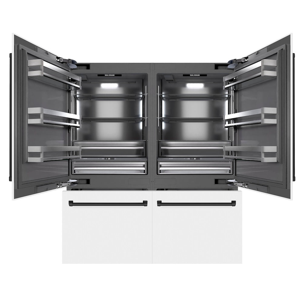 Autograph Edition 72 in. 39.6 cu. ft. French Door Built-In Bottom Freezer Refrigerator with Water Dispensers and Ice Makers - (GRBITZWM72MB) -