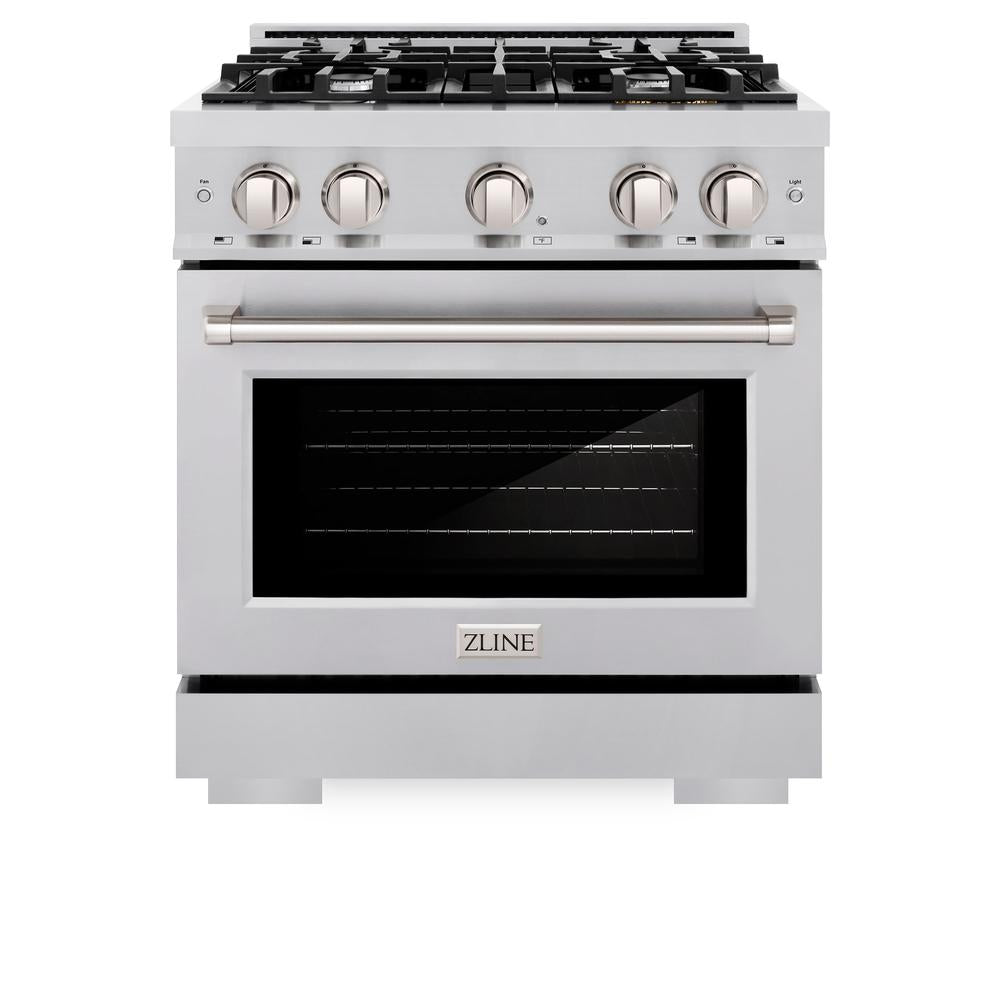 30 in. 4.2 cu. ft. Select Dual Fuel Range with 4 Burner Gas Cooktop and Electric Convection Oven - (HDR30) -