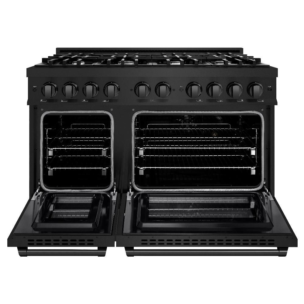 48 in. 6.7 cu. ft. Select Double Oven Dual Fuel Range with 8 Burner Gas Cooktop - (HDRB48) -