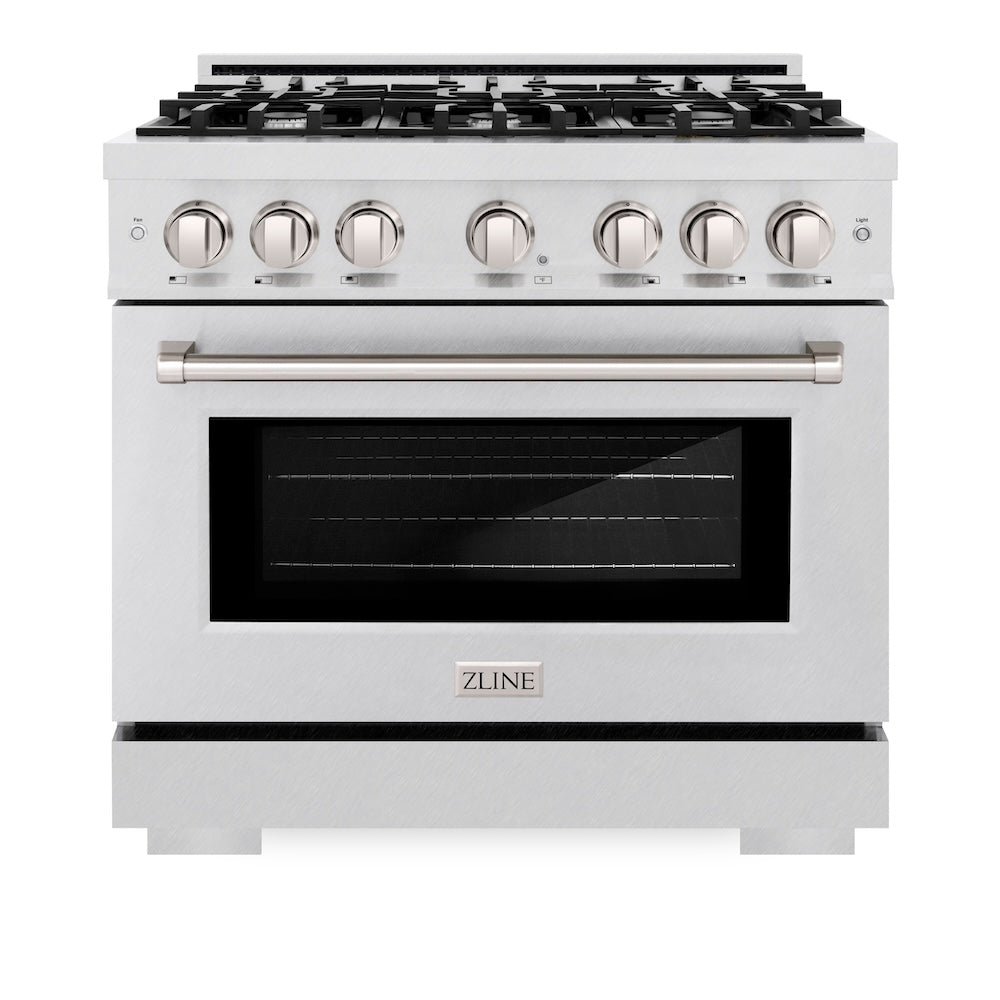 36 in. 5.2 cu. ft. Select Dual Fuel Range with 6 Burner Gas Cooktop and Electric Convection Oven - (HDRS36) -