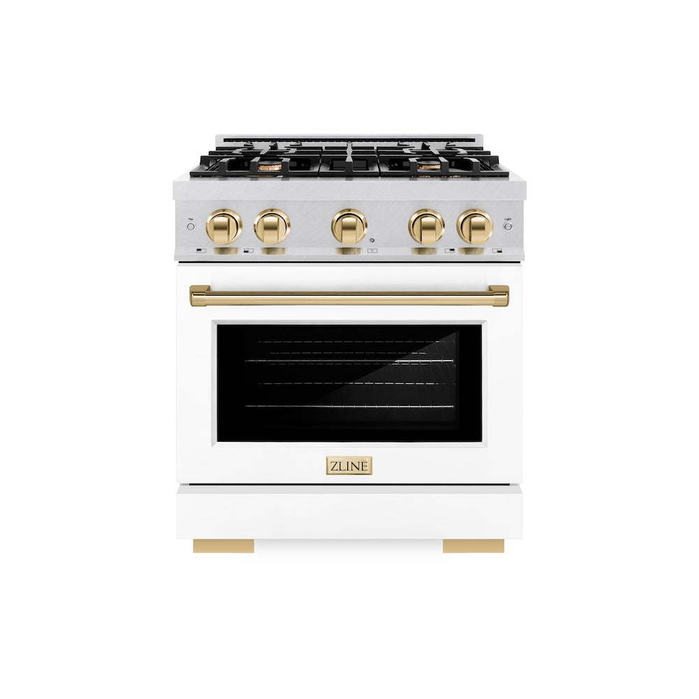 Autograph Edition 30 in. 4.2 cu. ft. Select Dual Fuel Range with 4 Burner Gas Cooktop and Electric Convection Oven - (HDRSZWM30G) -