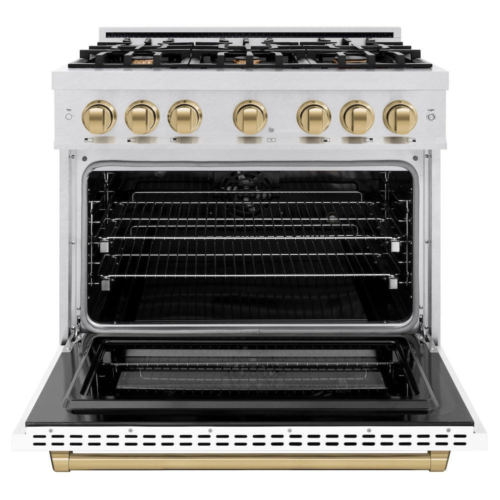 Autograph Edition 36 in. 5.2 cu. ft. Select Dual Fuel Range with 6 Burner Gas Cooktop and Electric Convection Oven - (HDRSZWM36CB) -
